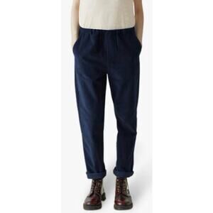 TOAST Gabi Navy Blue Corduroy Pull On Trousers 100% Cotton Size 18